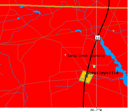 Sandy Creek township, PA map