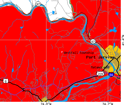 Westfall township, PA map