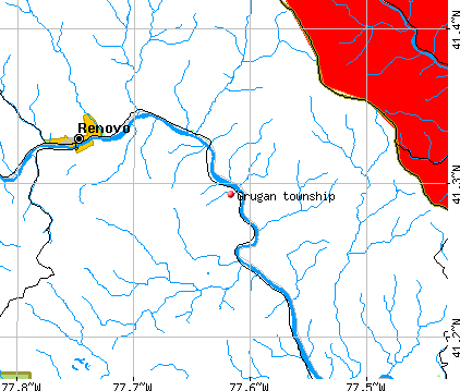 Grugan township, PA map