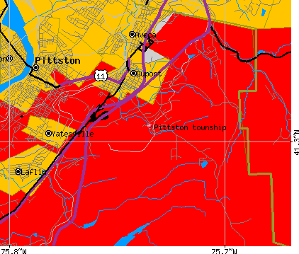 Pittston township, PA map