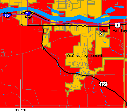 Coal Valley township, IL map