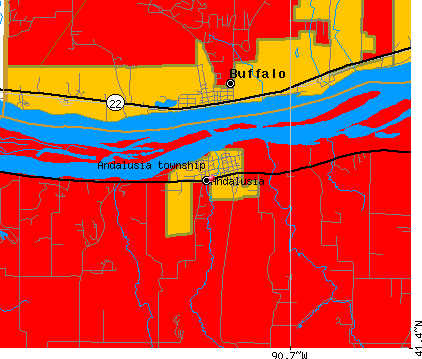 Andalusia township, IL map