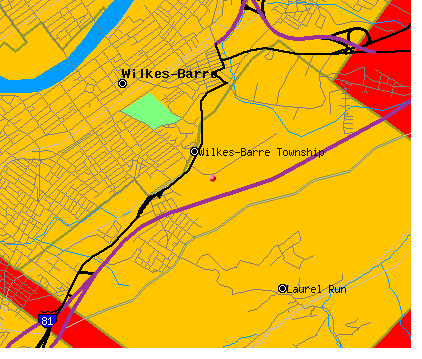 Wilkes-Barre township, PA map