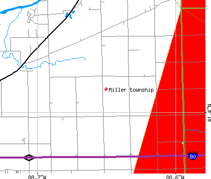 Miller township, IL map