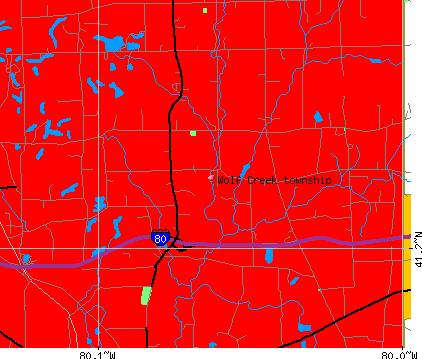 Wolf Creek township, PA map
