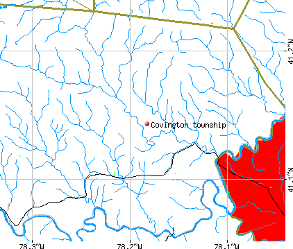 Covington township, PA map