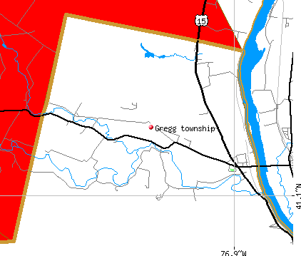 Gregg township, PA map
