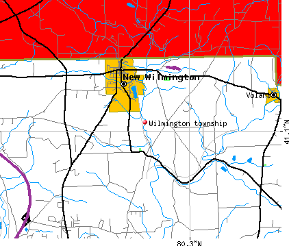 Wilmington township, PA map
