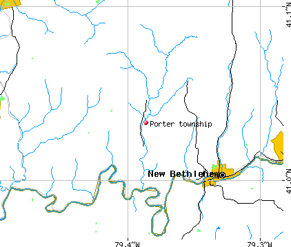 Porter township, PA map