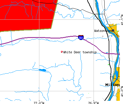 White Deer township, PA map