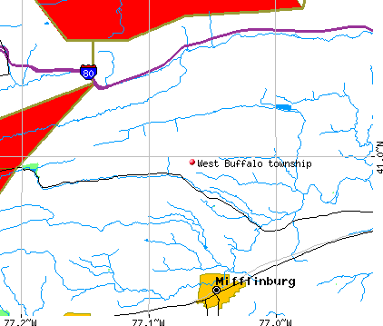 West Buffalo township, PA map