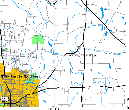 Hickory township, PA map