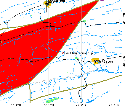 Hartley township, PA map