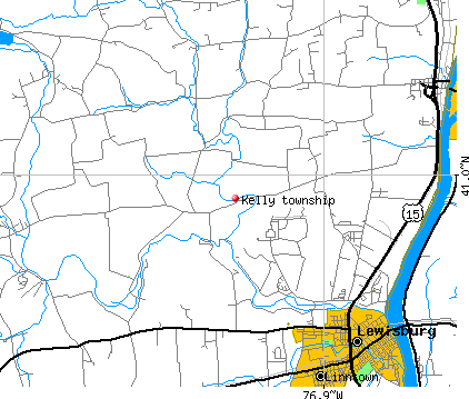 Kelly township, PA map