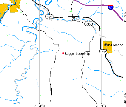 Boggs township, PA map