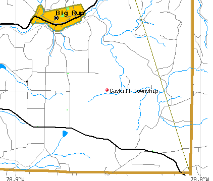 Gaskill township, PA map