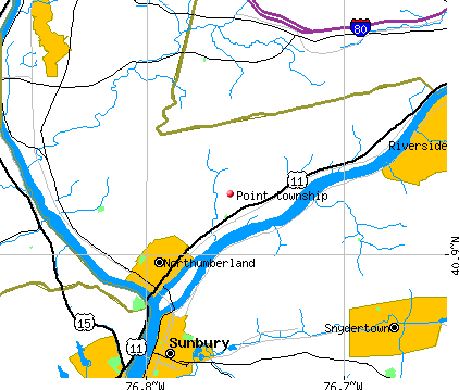 Point township, PA map