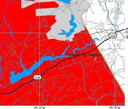 Towamensing township, PA map