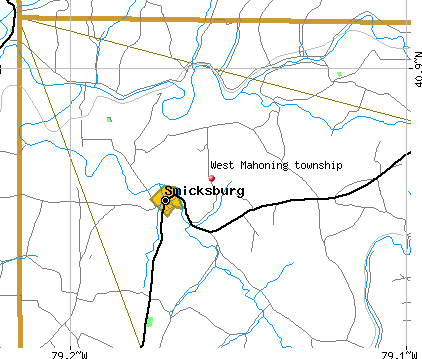West Mahoning township, PA map