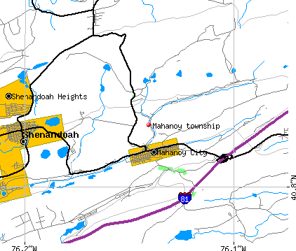 Mahanoy township, PA map