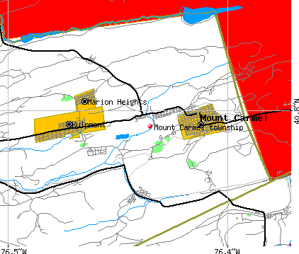 Mount Carmel township, PA map