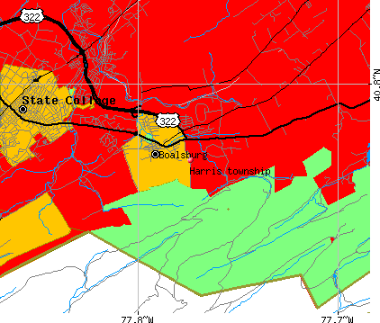 Harris township, PA map