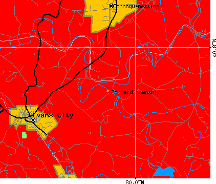 Forward township, PA map