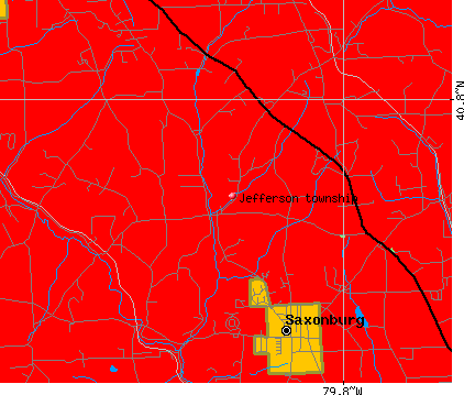 Jefferson township, PA map