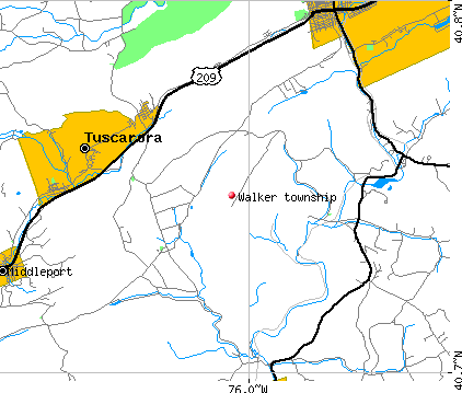 Walker township, PA map