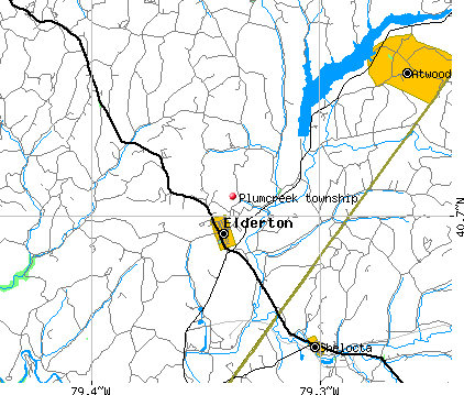 Plumcreek township, PA map