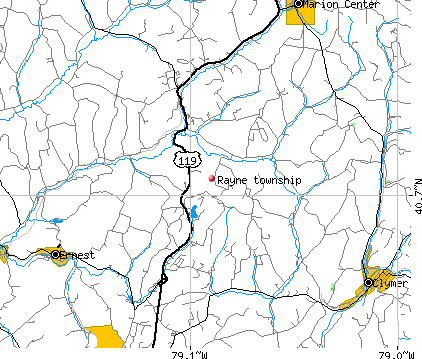 Rayne township, PA map