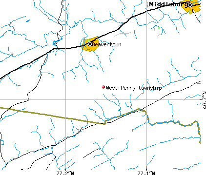 West Perry township, PA map