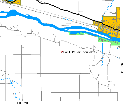 Fall River township, IL map