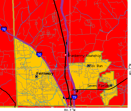 Cranberry township, PA map