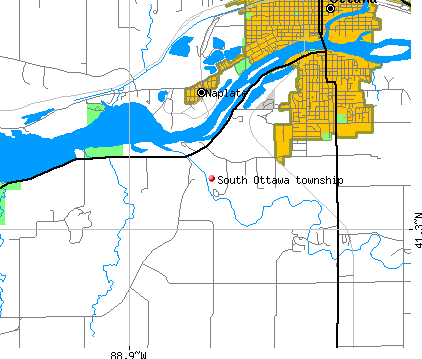 South Ottawa township, IL map
