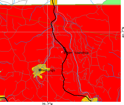 Elder township, PA map