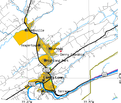 Derry township, PA map
