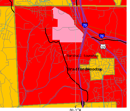 Marshall township, PA map