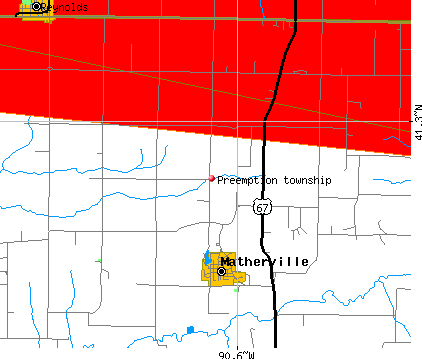 Preemption township, IL map