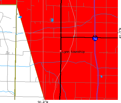 Lynn township, IL map