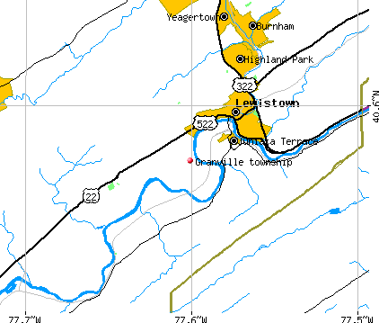 Granville township, PA map