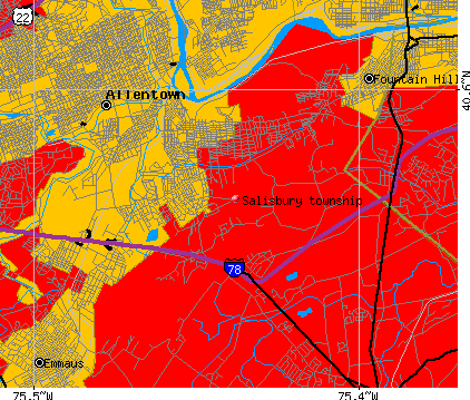 Salisbury township, PA map
