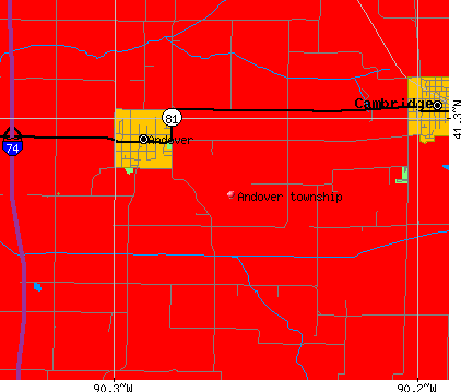 Andover township, IL map