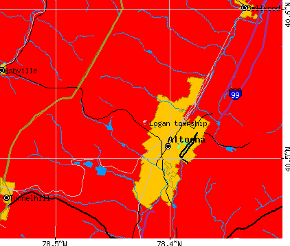 Logan township, PA map
