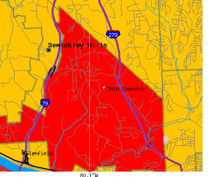 Ohio township, PA map