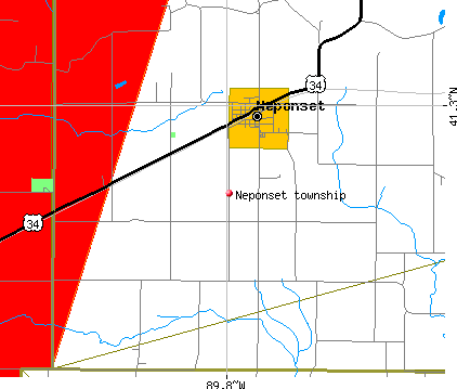 Neponset township, IL map