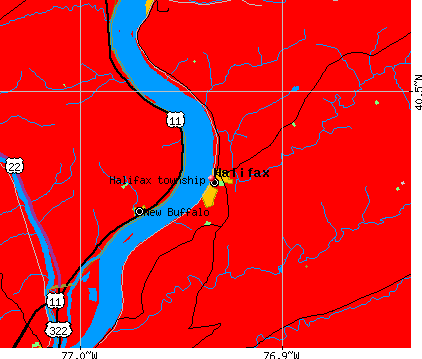 Halifax township, PA map