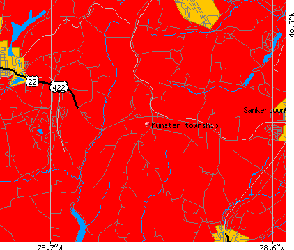 Munster township, PA map