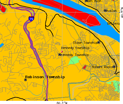 Kennedy township, PA map