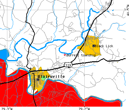 Burrell township, PA map
